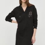 Arini Excinge rochie in bumbac culoareinegru, midi, drept