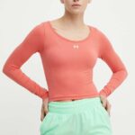Under Armour mineca lunga de antrenament culoarea portocaliu