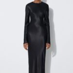 Samsoe Samsoe rochie culoareinegru, maxi, mulata