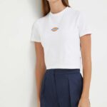 Dickies tricou femei, culoarea alb