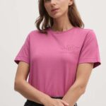 Gant tricou din bumbac culoarea roz