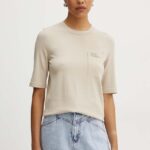 Max Mara Leisure tricou femei, culoarea bej, 2426366047600