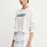 Vans longsleeve din bumbac culoarea bej, VN000J4KFS81
