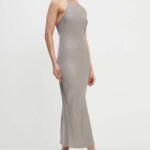 Samsoe Samsoe rochie inJA culoarea gri, maxi, drept, F24200144