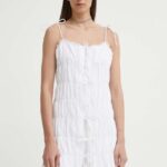 R??sum?? rochie in bumbac BinadetteRS Short Dress culoarea alb, ini, drept, 121691175