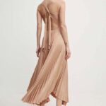 A.L.C. rochie Atina II culoarea bej, maxi, evazati, 6DRES02386