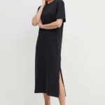 Marc O'Polo rochie in bumbac inIM culoareinegru, midi, drept, 5000000132
