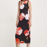 Sine Goya rochie culoareinegru, midi, mulata, SG5829
