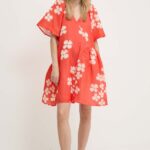 Sine Goya rochie culoarea portoctiu, ini, oversize, SG5865