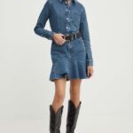 Karl Lagerfeld Jins rochie jins ini, drept, 245J1302