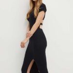 MAX&Co. rochie culoareinegru, maxi, mulata, 2426326011200