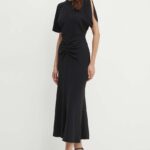 Victoria Beckham rochie culoareinegru, maxi, evazati, 1124WDR005227A
