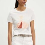 G-Star Raw tricou din bumbac femei, culoarea alb, D24643-4107