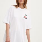Hugo Blue tricou din bumbac femei, culoarea alb, 50521229