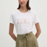 Dkny tricou femei, culoarea alb, P4EHFWNA