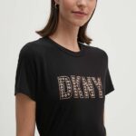 Dkny tricou femei, culoarea negru, P4EHFWNA