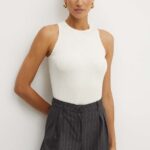 Weekend Max Mara top femei, culoarea bej, 2425366021600
