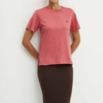 Weekend Max Mara tricou din bumbac femei, culoarea roz, 2425976021600