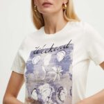 Weekend Max Mara tricou din bumbac femei, culoarea bej, 2425976031600
