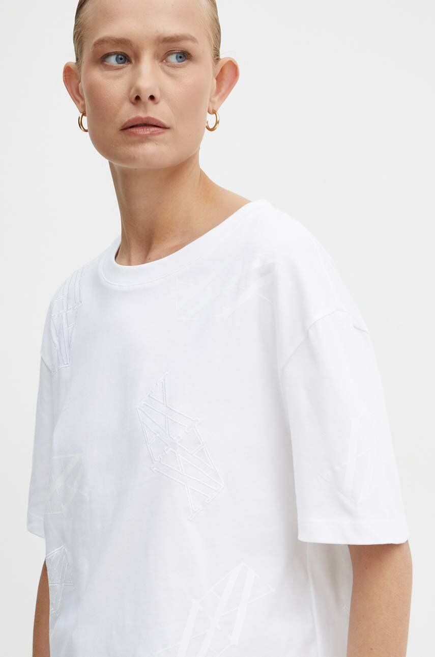 AW24-TSD061-00X_F1 Armani Exchange tricou din bumbac femei, culoarea alb, 6DYT02 YJNNZ - imagine 1