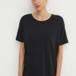 Marc O'Polo tricou din bumbac DENIM femei, culoarea negru, 5000000079