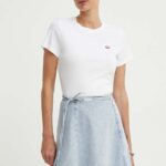 Levi's tricou din bumbac femei, culoarea alb, 000KK