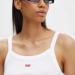 Levi's top femei, culoarea alb, A7420