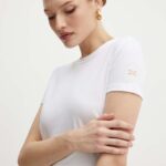 Elisabetta Franchi tricou din bumbac femei, culoarea alb, MA00546E2