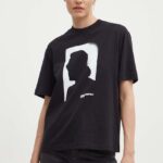 Karl Lagerfeld Jeans tricou din bumbac femei, culoarea negru, 245J1711