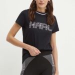 Karl Lagerfeld tricou din bumbac femei, culoarea negru, 245W1707