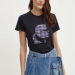 Karl Lagerfeld tricou din bumbac femei, culoarea negru, 245W1711