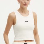 Karl Lagerfeld top femei, culoarea bej, 245W2114