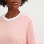 adidas tricou din bumbac Essentials femei, culoarea roz, IY1698