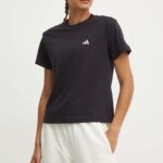 adidas tricou din bumbac Essentials femei, culoarea negru, JH3690