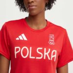 adidas Performance tricou de antrenament HIIT Olympic culoarea rosu, JF6702