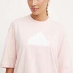 adidas tricou din bumbac Future Icons femei, culoarea roz, IX6830