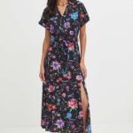Mediine rochie culoareinegru, maxi, evazati