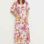Mediine rochie culoarea alb, maxi, evazati