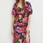Mediine rochie maxi, evazati