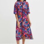 Mediine rochie midi, drept