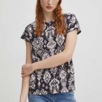 Medicine tricou din bumbac femei, culoarea negru