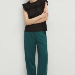 Medicine tricou din bumbac femei, culoarea negru