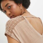 Medicine tricou de in femei, culoarea bej