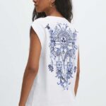 Medicine tricou din bumbac femei, culoarea alb
