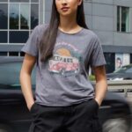 Medicine tricou din bumbac femei, culoarea gri