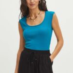 Medicine tricou femei, culoarea turcoaz