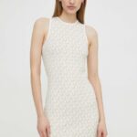 MICHAEL Michael Kors rochie culoarea bej, ini, mulata