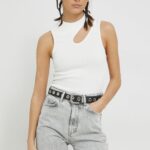 HUGO top femei, culoarea alb 50483146