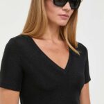 Morgan tricou femei, culoarea negru