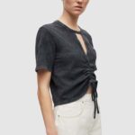 AllSaints tricou din bumbac culoarea negru